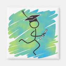 Graduation Runner Fridge Magnet