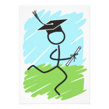 Graduation Runner Grad Party, Cross Country, Track Personalized Invitations
