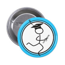 Graduation Runner Pinback Button