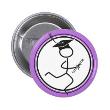 Graduation Runner Pinback Button