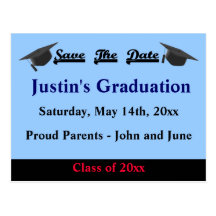 Graduation Save The Date Card Postcard