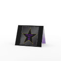 Graduation Thank You Hollywood Star Black Purple cards
