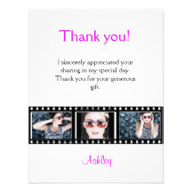 Graduation Thank You Photo Note Card Filmstrip Custom Invites