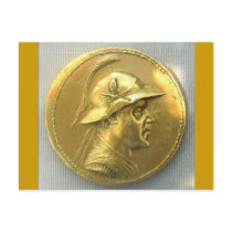 graeco-bactria coin postcard