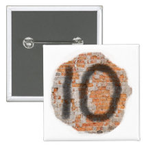 Graffiti 10th Birthday Gifts Button