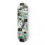 Graffiti Argyle Guy +Text  Skateboard