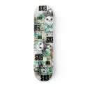 Graffiti Argyle Guy +Text  Skateboard