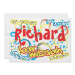 Graffiti Bar Mitzvah Invitation