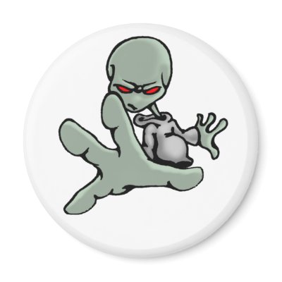 Graffiti Character - grey Alien - Magnet by shirtocalypse