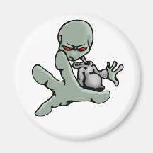 Graffiti Character - grey Alien - Magnet
