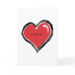 Graffiti heart with I love you Greeting Cards