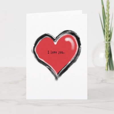 Graffiti heart with I love you Greeting Cards by Meg Stewart