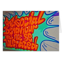 Graffiti in a subway Card