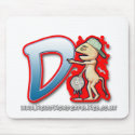 Graffiti Letter D mouse mat mousepads
