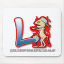 Graffiti Letter L mouse mat mousepads