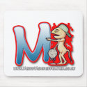 Graffiti Letter M mouse mat mousepads