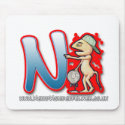 Graffiti Letter N mouse mat mousepads