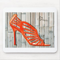 Graffiti Orange Cage Stilettos Mouse Mat