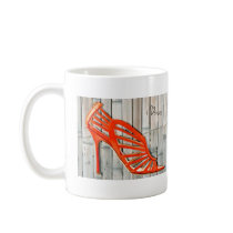 Graffiti Orange Cage Stilettos Coffee Mug