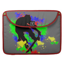 Graffiti Paint Splotches Skateboard Sleeves For MacBook Pro