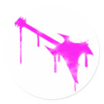 Graffiti Pink Guitar - Emo Alternative Grunge Rock Stickers