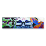 Graffiti Portrait Bumper Sticker bumper stickers