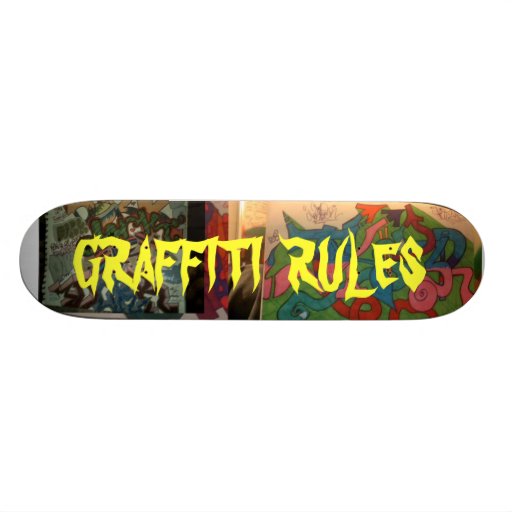 GRAFFITI RULES SKATE BOARD Zazzle