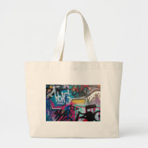 graffiti smudge background tote bags