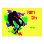 Graffiti Splotch Skateboard Party Custom Announcement