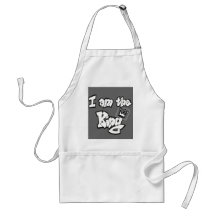 Graffiti Style "I am the King" with crown Apron