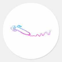 Graffiti Stylus - DJ Disc Jockey DJing Music Deck Round Sticker