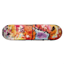Graffiti Tagged up Train Skateboard
