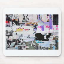 Graffiti Wall Banksy Style Torn Paper Mouse Pad