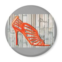 Grafitti Orange Cage Stilettos
