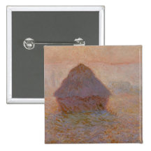Grainstack, Sun in the Mist, 1891 (oil on canvas) Button
