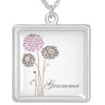 Gramma Necklace Stylish Dahlia Flowers