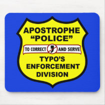 Grammar Police Apostrophe Mousepad
