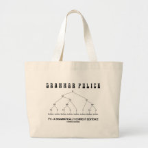 Grammar Police (Buffalo 8 Times Correct Sentence) Canvas Bags