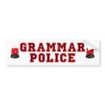 Grammar Police bumper stickers