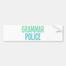 Grammar Police Bumper Stickers