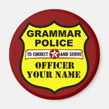 Grammar Police Customisable Magnet