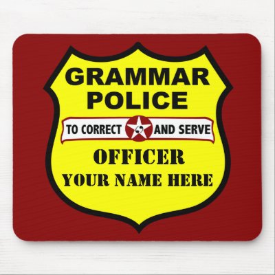 grammar police badge