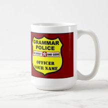 Grammar Police Customisable Mug