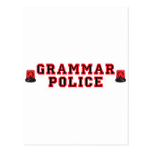 Grammar Police Postcard