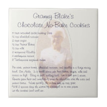 Grammy Blake’s Chocolate No-Bake Cookies Ceramic Tiles