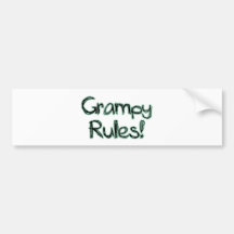 Grampy Rules Bumper Sticker