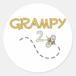 Grampy to Be (Bee) Round Stickers
