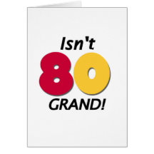 Grand 80th Birthday Greeting Card
