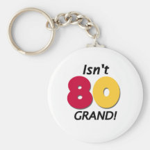 Grand 80th Birthday Keychain