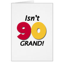 Grand 90th Birthday Card